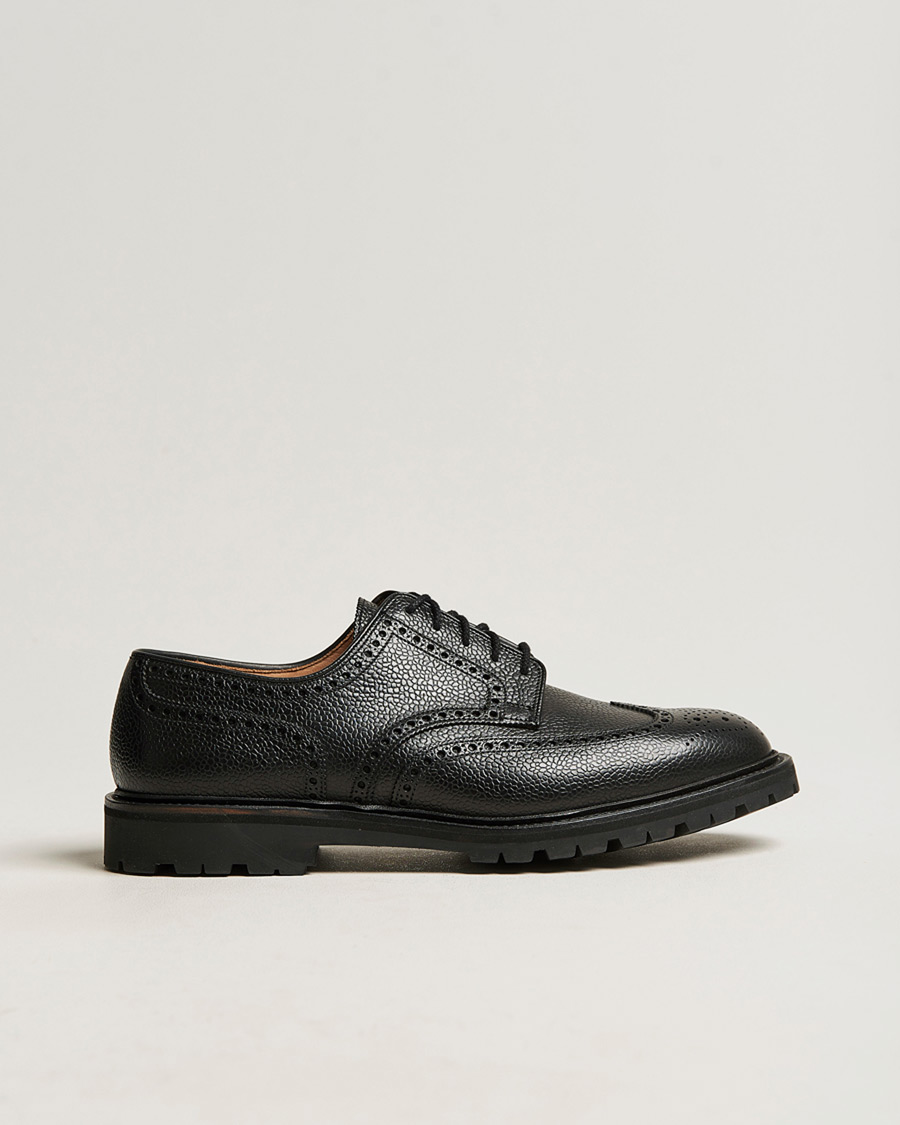 Mies | Pre-owned Pohjattavat kengät | Pre-owned | Crockett & Jones Pembroke Derbys Scotch Grain Vibram Black Calf UK6,5 - EU40,5
