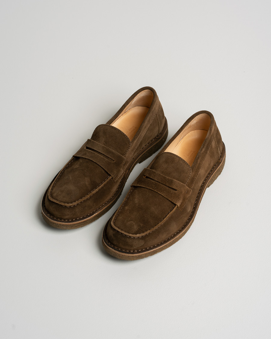 Mies | Astorflex Mokaflex Loafer Dark Khaki Suede | Pre-owned | Astorflex Mokaflex Loafer Dark Khaki Suede