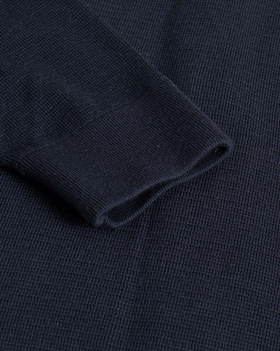 Mies | Puserot | Pre-owned | Ralph Lauren Purple Label Hybrid Zip Sweater Classic Navy