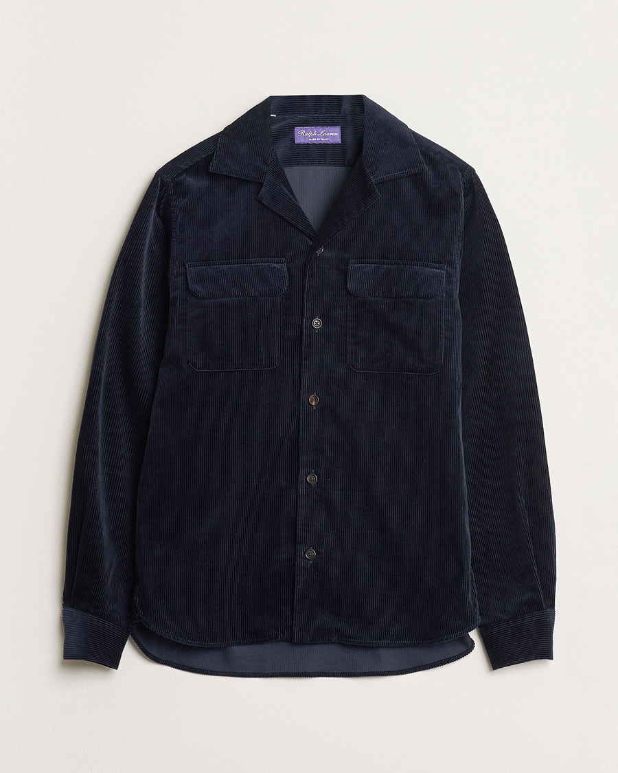 Mies | Ralph Lauren Purple Label Double Pocket Overshirt Classic Navy S | Pre-owned | Ralph Lauren Purple Label Double Pocket Overshirt Classic Navy S