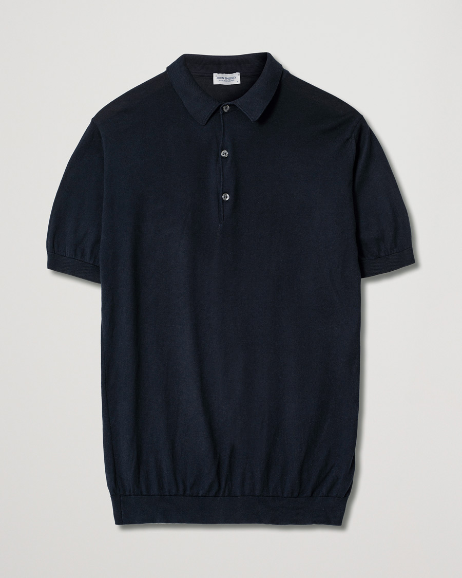 Mies | Pikeet | Pre-owned | John Smedley Adrian Slim Fit Sea Island Polo Navy