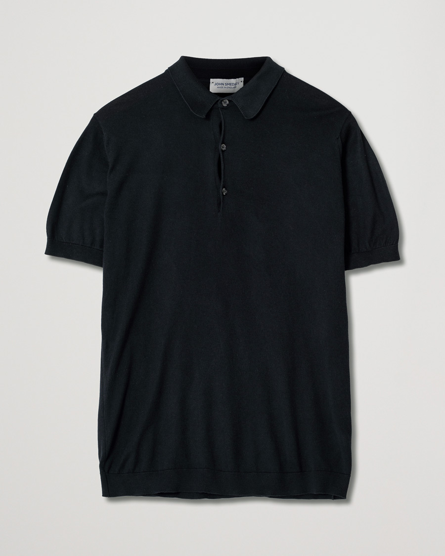 Mies | Pikeet | Pre-owned | John Smedley Adrian Slim Fit Sea Island Polo Black