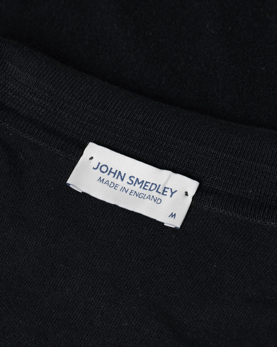 Mies | Pikeet | Pre-owned | John Smedley Adrian Slim Fit Sea Island Polo Black