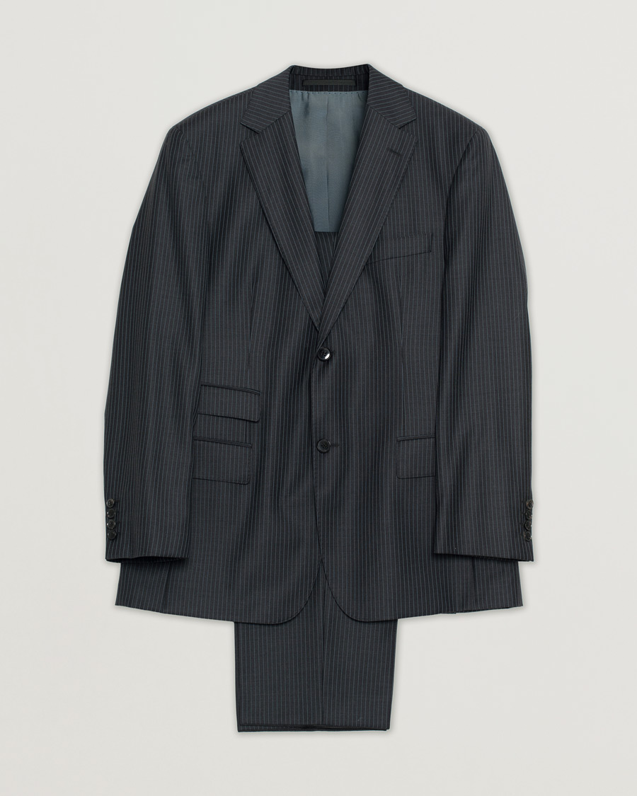 Mies | Pikkutakit | Pre-owned | Boss Pinstripe Wool Suit Navy 52