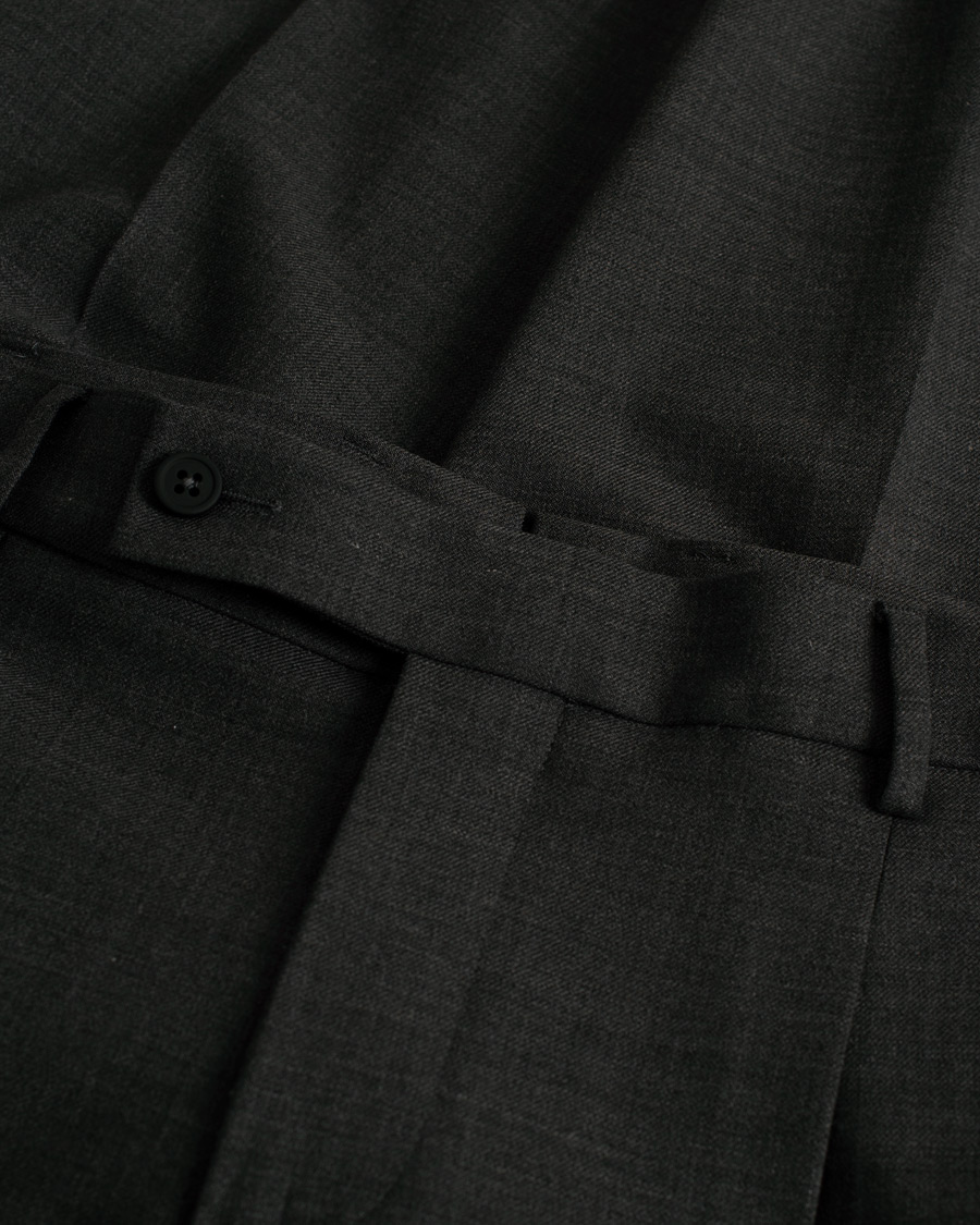 Mies | Housut | Pre-owned | Berwich Retro Elax Wool Trousers Dark Grey 46
