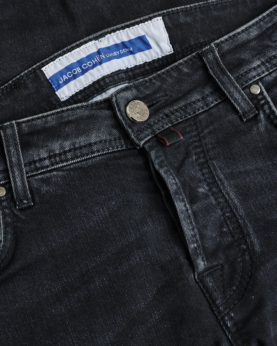 Mies | Jacob Cohën Nick 622 Slim Fit Stretch Jeans Black Dark Stone | Pre-owned | Jacob Cohën Nick 622 Slim Fit Stretch Jeans Black Dark Stone