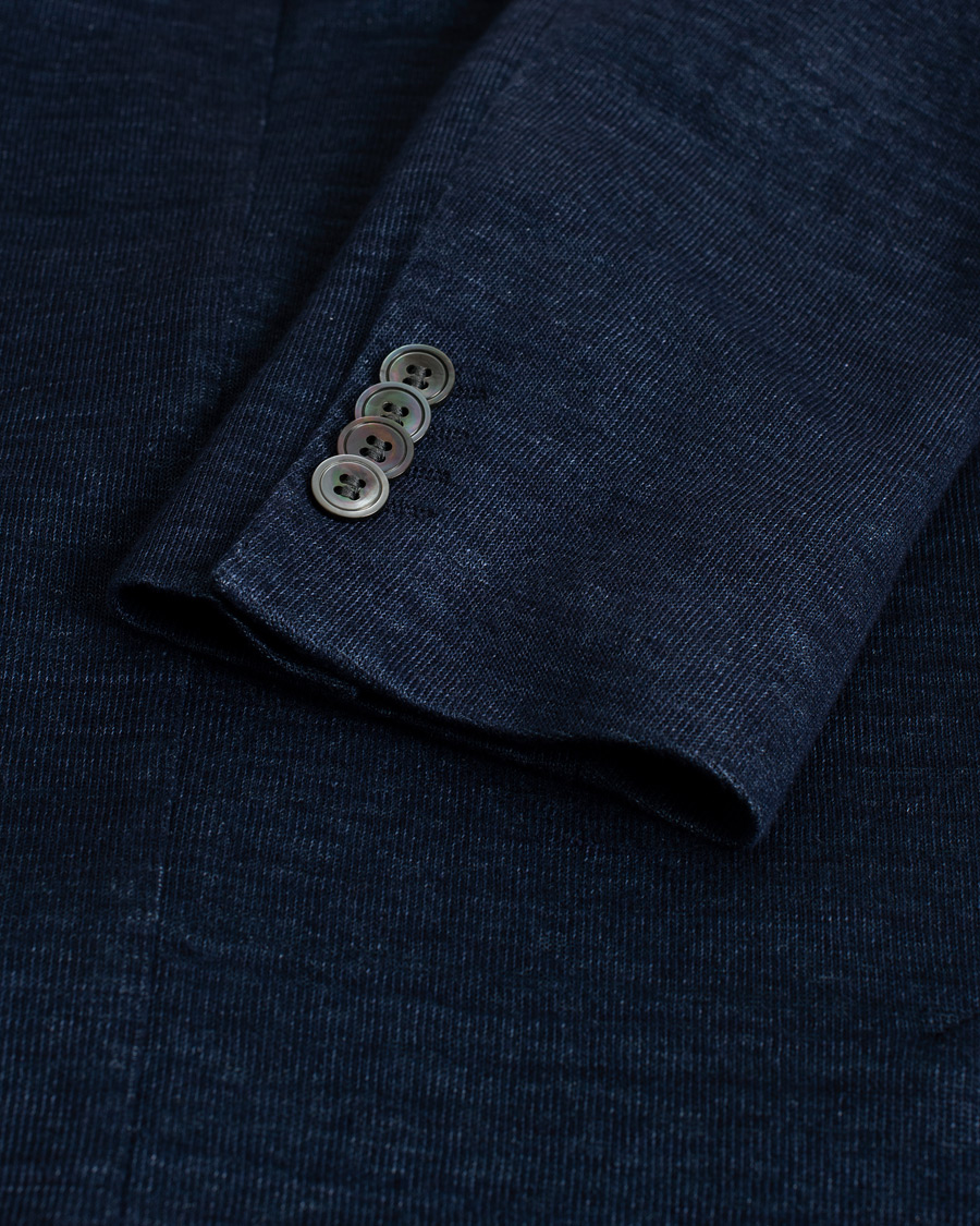 Mies | Pikkutakit | Pre-owned | Oscar Jacobson Egel Patch Linen Blazer Blue 50