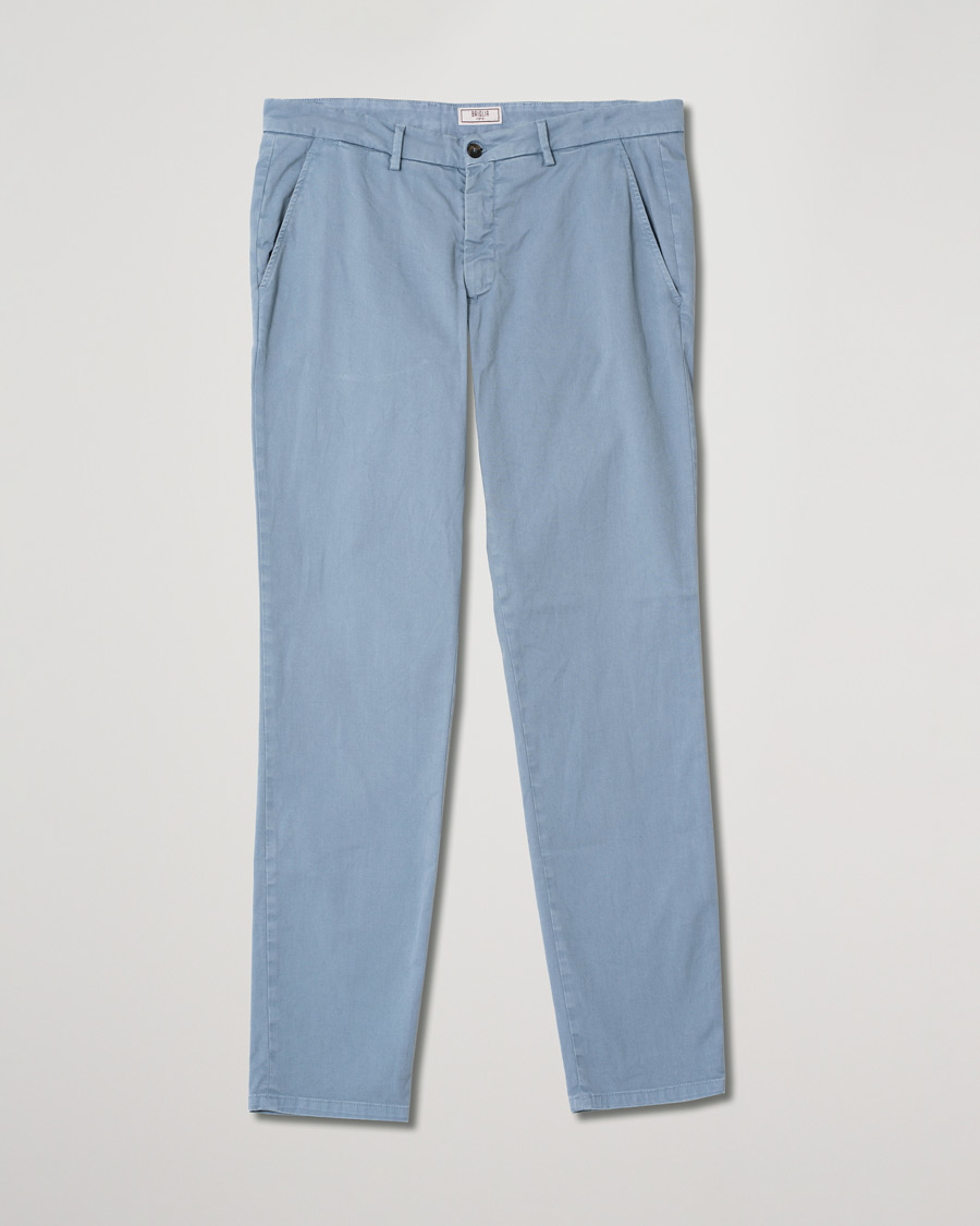 Mies | Housut | Pre-owned | Briglia 1949 Slim Fit Cotton Chinos Light Blue