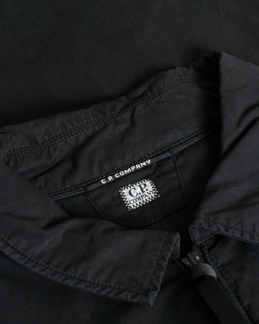 Mies | Kauluspaidat | Pre-owned | C.P. Company Garment Dyed Gabardine Zip Shirt Jacket Black