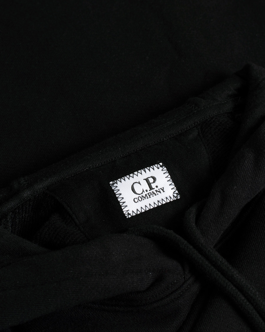Mies | Puserot | Pre-owned | C.P. Company Diagonal Raised Fleece Hooded Lens Sweatshirt Black