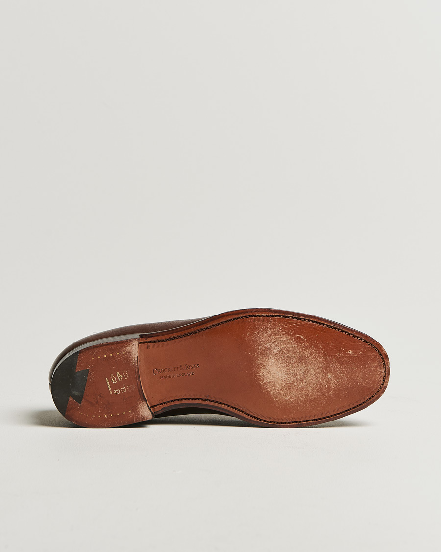 Mies | Crockett & Jones x Tärnsjö Garveri Boston Milled Grain Leather Sole Dk Brown Calf | Pre-owned | Crockett & Jones x Tärnsjö Garveri Boston Milled Grain Leather Sole Dk Brown Calf