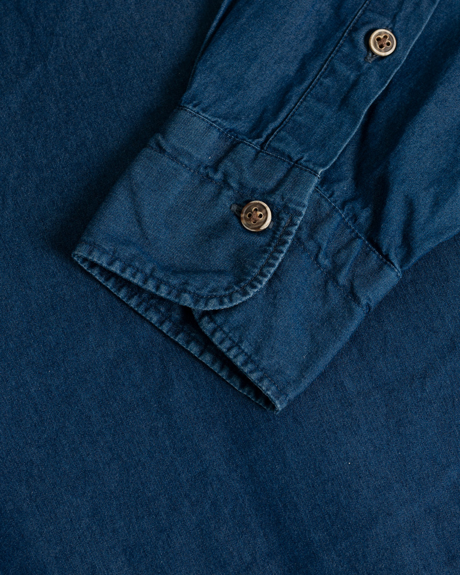 Mies | Kauluspaidat | Pre-owned | Barba Napoli Dandylife Denim Slim Fit Shirt Dark Blue 41 - L