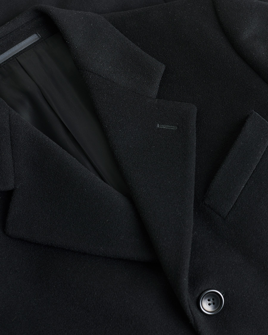 Mies | Armani Collezioni Cashmere Blend Coat Black 48 | Pre-owned | Armani Collezioni Cashmere Blend Coat Black 48