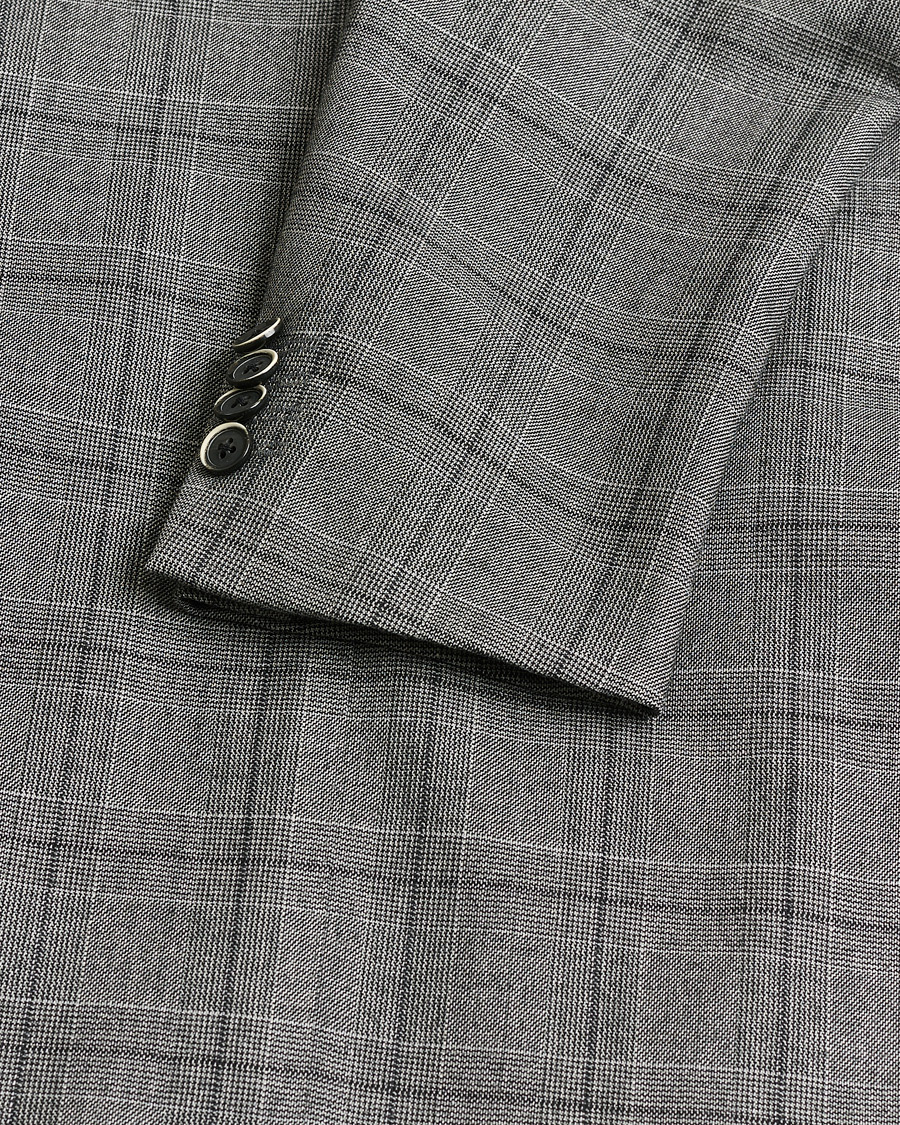 Mies | Pre-owned Puvut | Pre-owned | Caruso Checked Wool Suit Grey 48