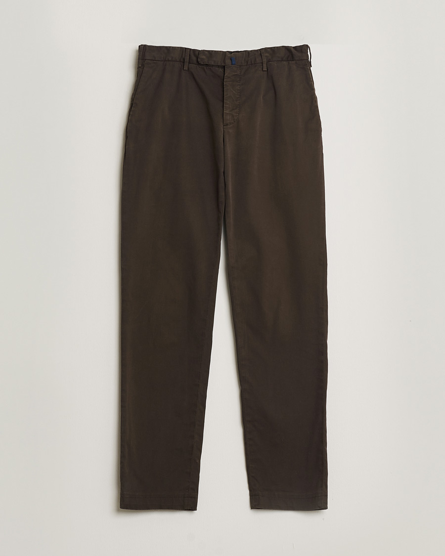 Mies | Pre-owned Housut | Pre-owned | Incotex Slim Fit Cotton Stretch Chinos Dark Brown 48