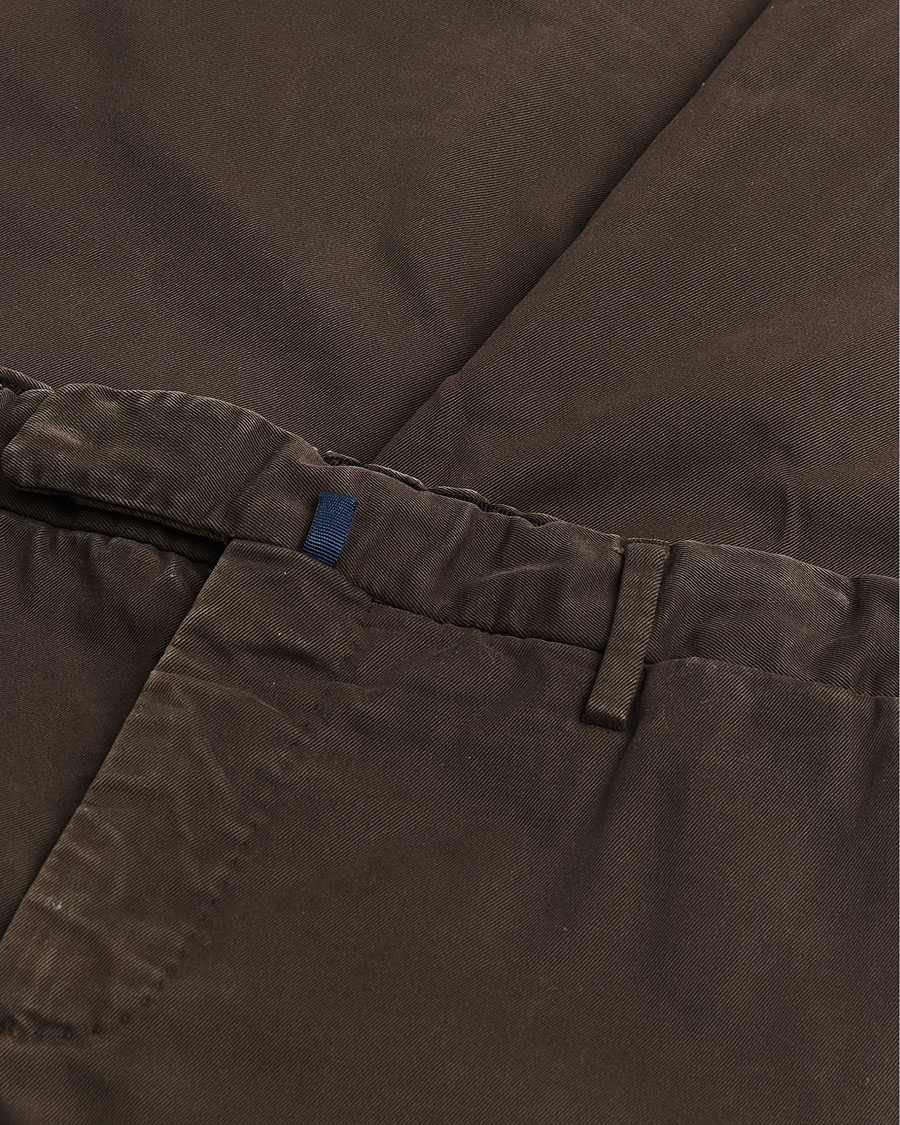 Mies | Pre-owned Housut | Pre-owned | Incotex Slim Fit Cotton Stretch Chinos Dark Brown 48