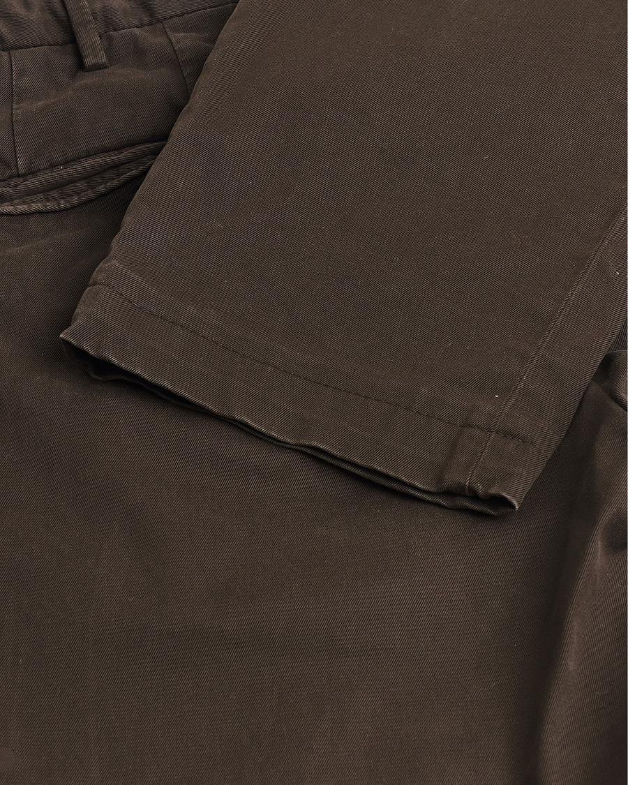 Mies | Pre-owned Housut | Pre-owned | Incotex Slim Fit Cotton Stretch Chinos Dark Brown 48