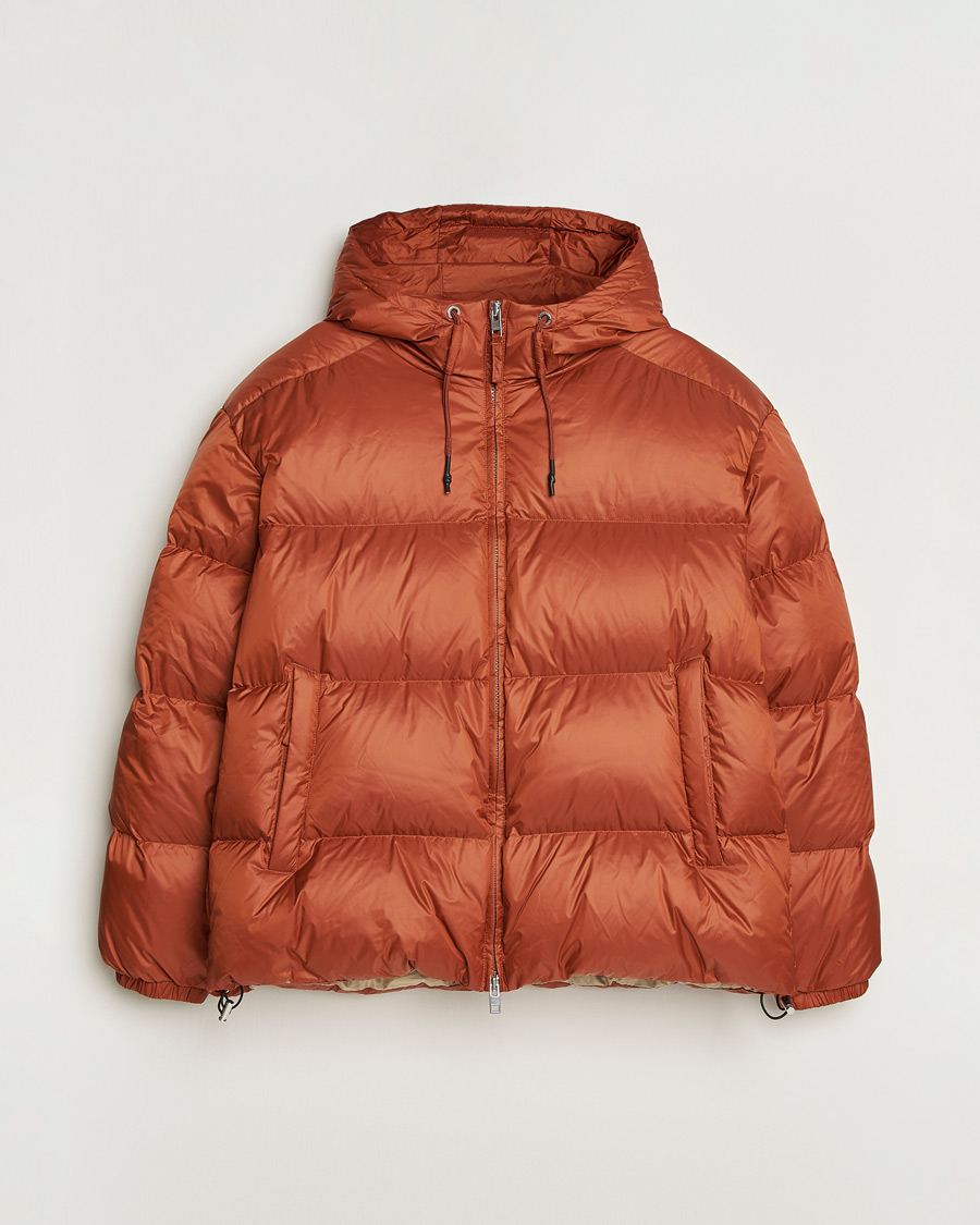 Mies | Pre-owned Takit | Pre-owned | GANT Shiny Puffer Hooded Jacket Rust XL
