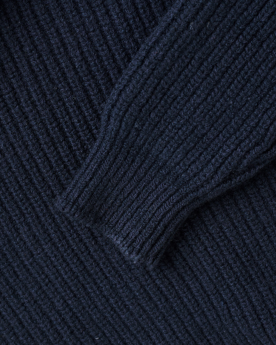 Mies | Puserot | Pre-owned | Inis Meáin Wool/Cashmere Boatbuilder Turtleneck Navy
