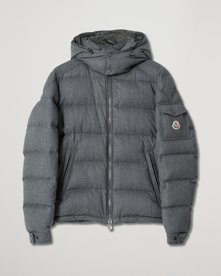 Mies | Takit | Pre-owned | Moncler Montgenevre Flannel Down Jacket Grey Melange