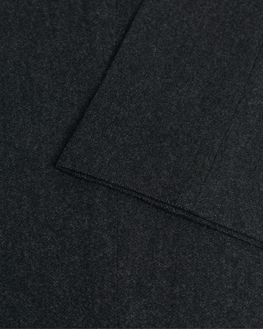 Mies | Housut | Pre-owned | Ralph Lauren Purple Label Flat Front Flannel Trousers Dark Grey