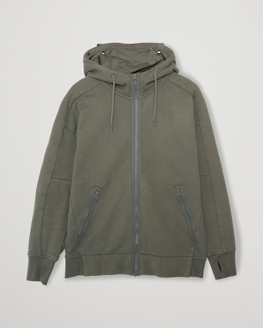 Mies | Puserot | Pre-owned | C.P. Company Diagonal Raised Fleece Full Zip Goggle Hoodie Green