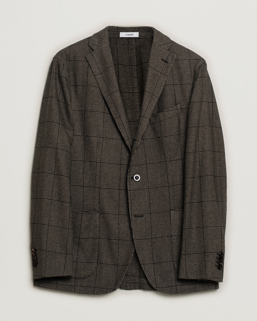 Mies | Pikkutakit | Pre-owned | Boglioli K Jacket Wool Check Blazer Brown