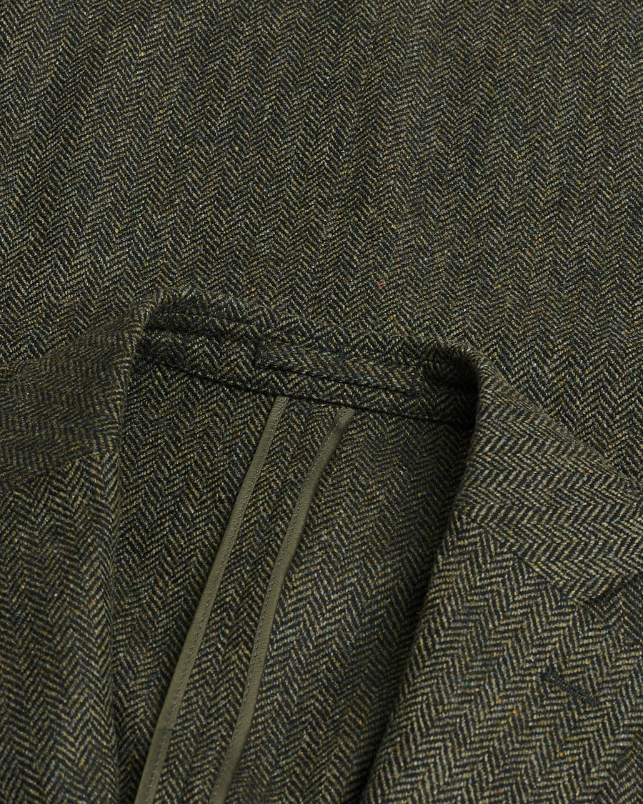 Mies | Pre-owned Pikkutakit | Pre-owned | L.B.M. 1911 Herringbone Wool Blazer Green 52