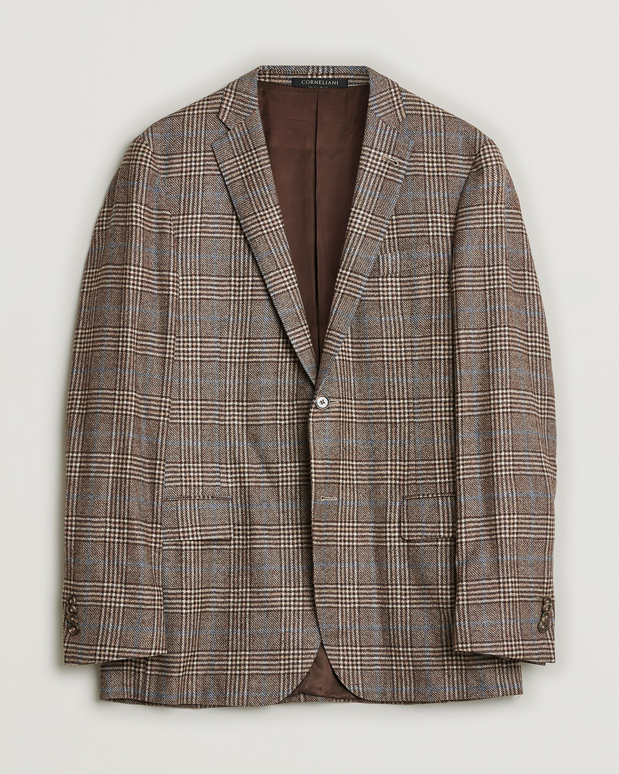 Mies | Pre-owned Pikkutakit | Pre-owned | Corneliani Check Wool Blazer Brown 52