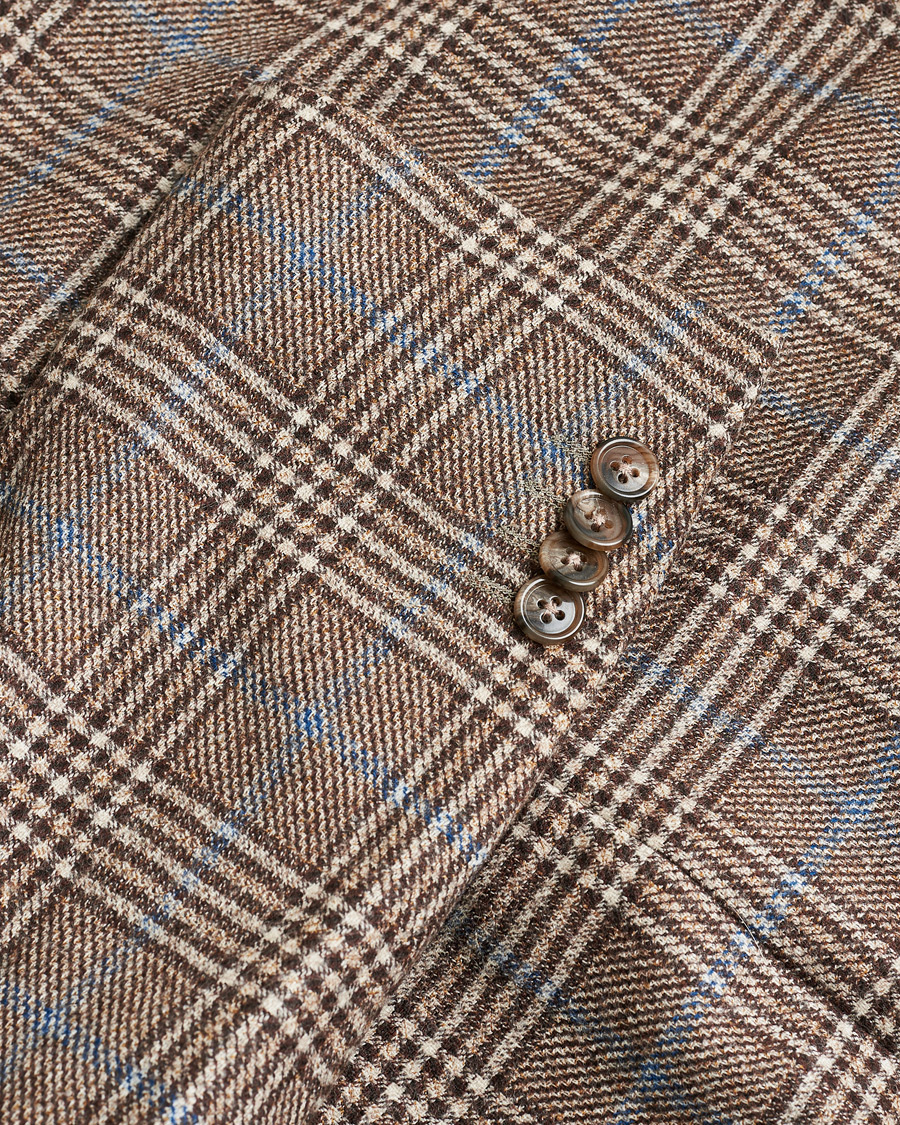 Mies | Pre-owned Pikkutakit | Pre-owned | Corneliani Check Wool Blazer Brown 52