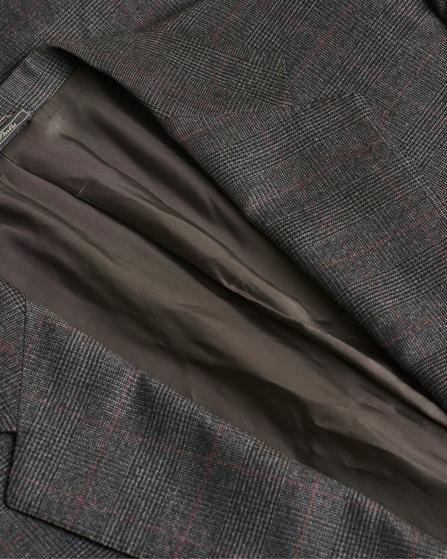 Mies | Pre-owned Pikkutakit | Pre-owned | Corneliani Check Wool Blazer Brown 50