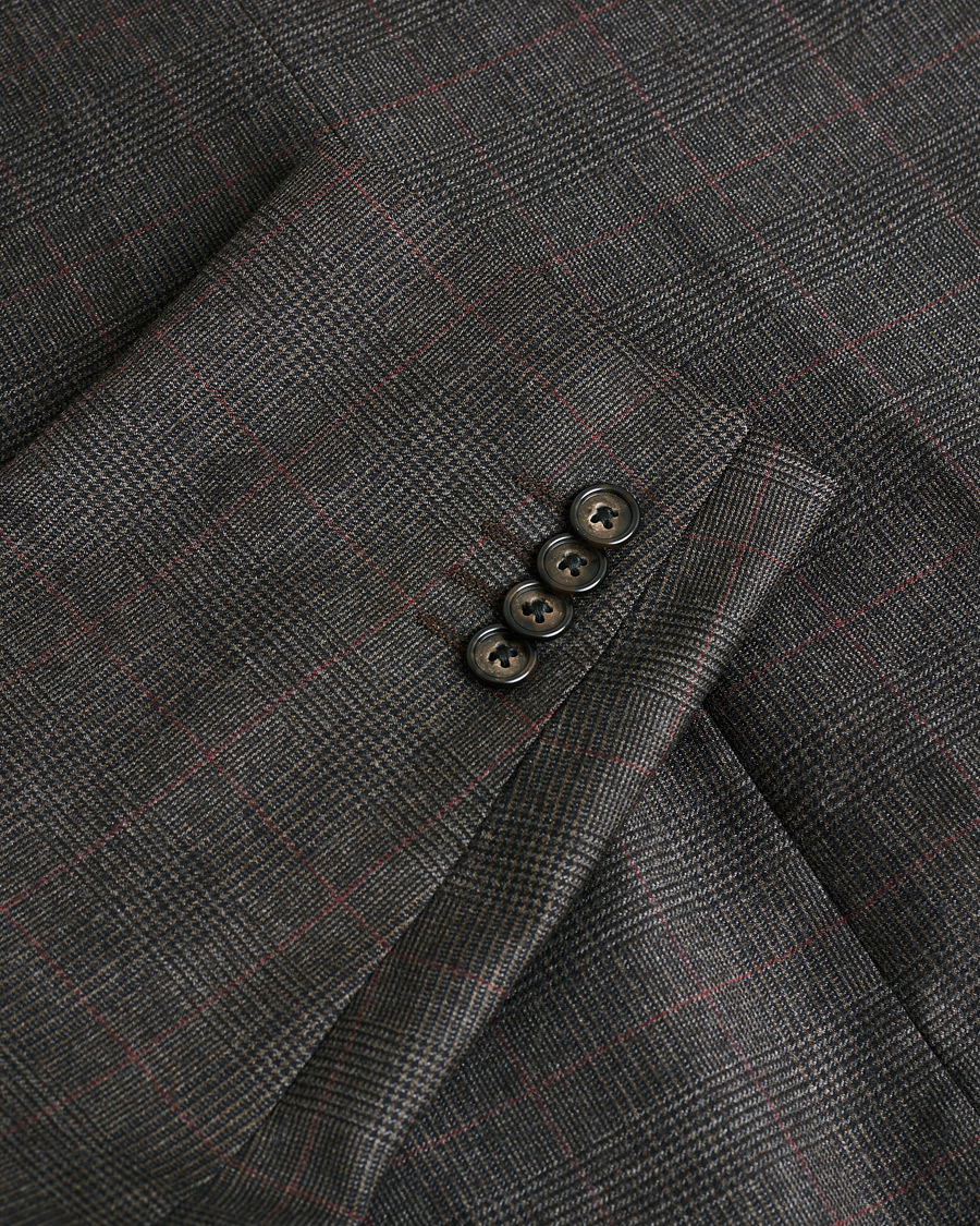 Mies | Pre-owned Pikkutakit | Pre-owned | Corneliani Check Wool Blazer Brown 50