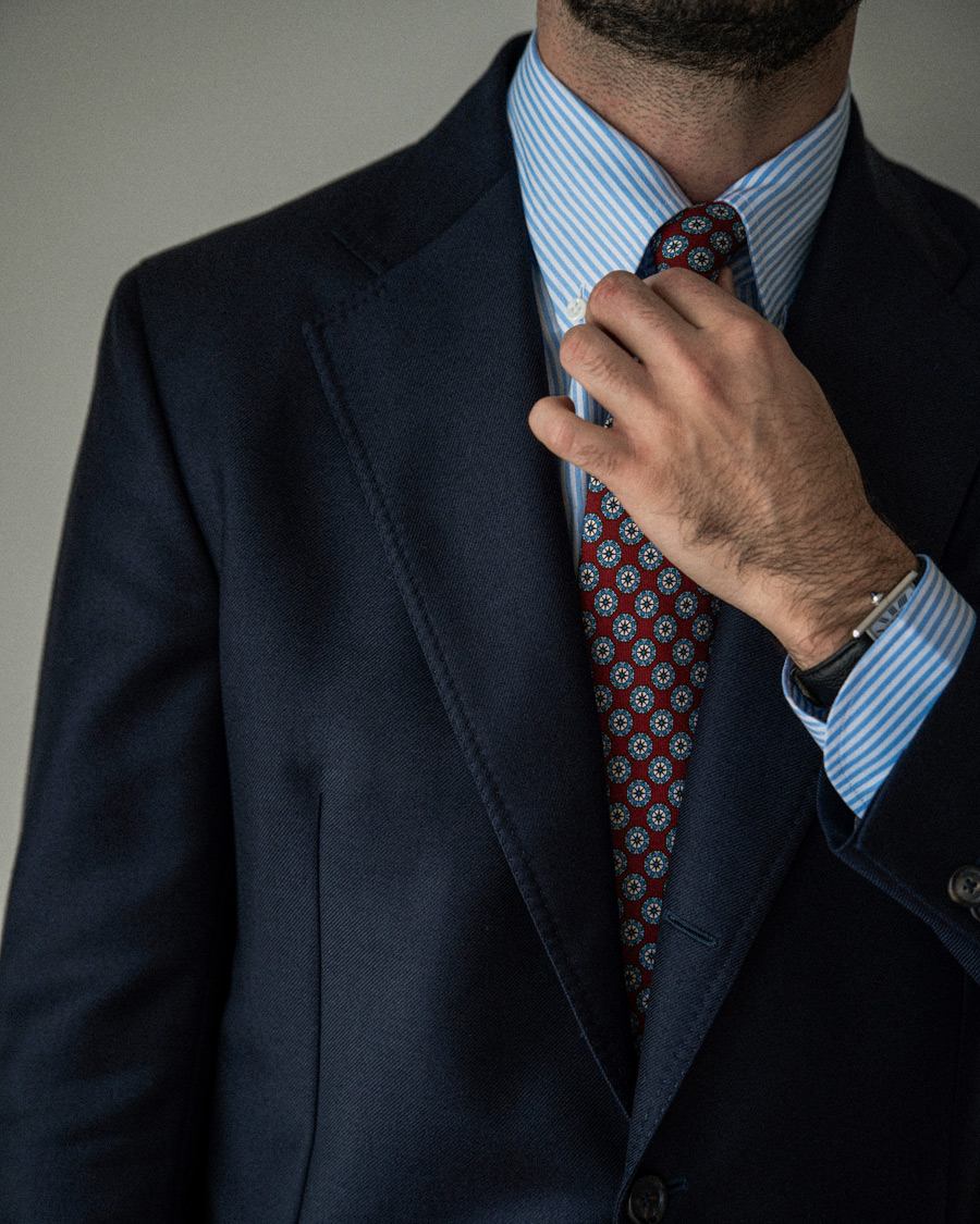 Mies | Pre-owned Pikkutakit | Pre-owned | De Petrillo Mohair Blend Blazer Navy 52