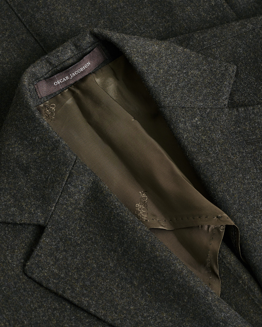 Mies | Pre-owned Pikkutakit | Pre-owned | Oscar Jacobson Edgar Wool Flannel Blazer Brown 44