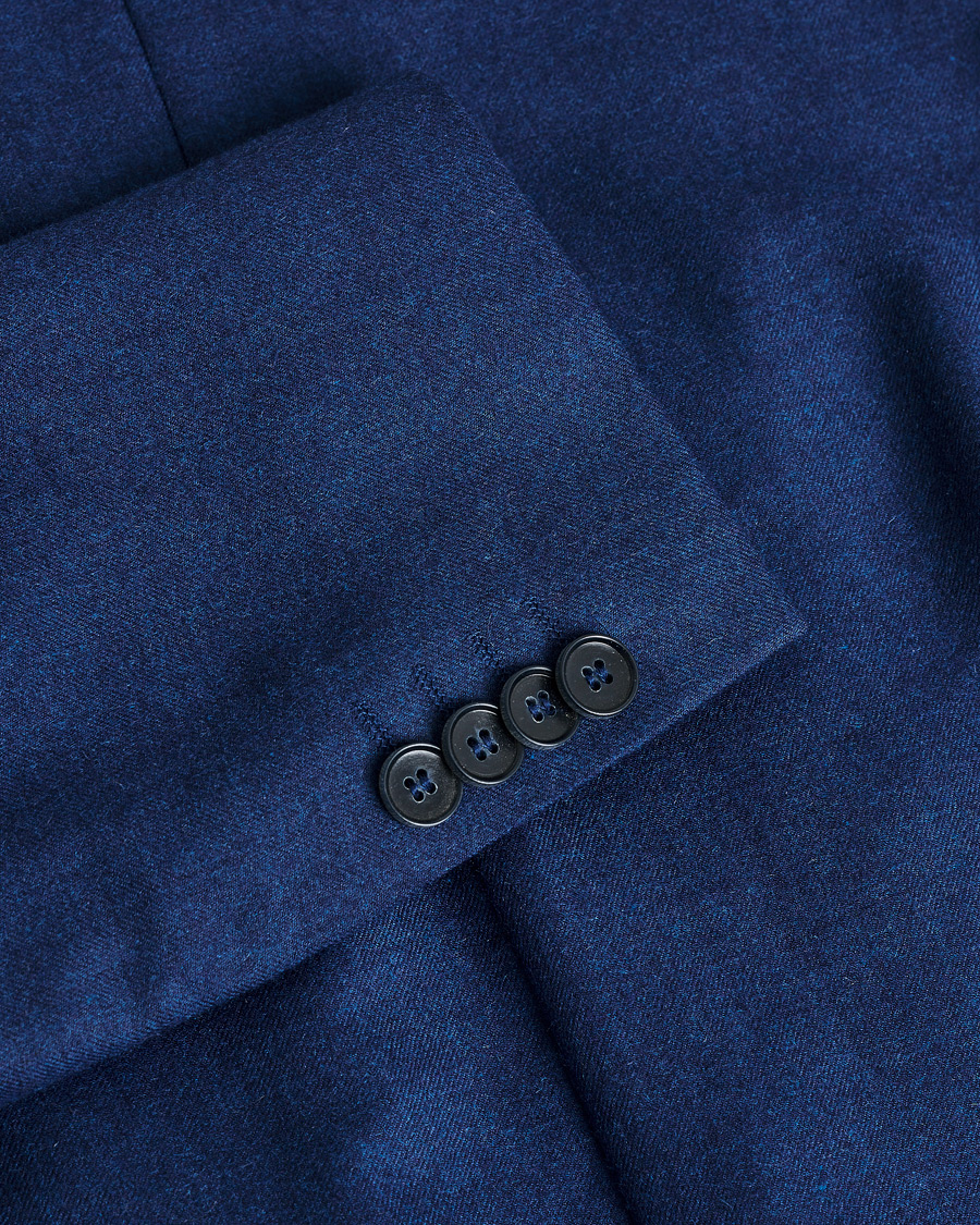 Mies | Pre-owned Pikkutakit | Pre-owned | Oscar Jacobson Einar Cashmere Flannel Blazer Blue 44