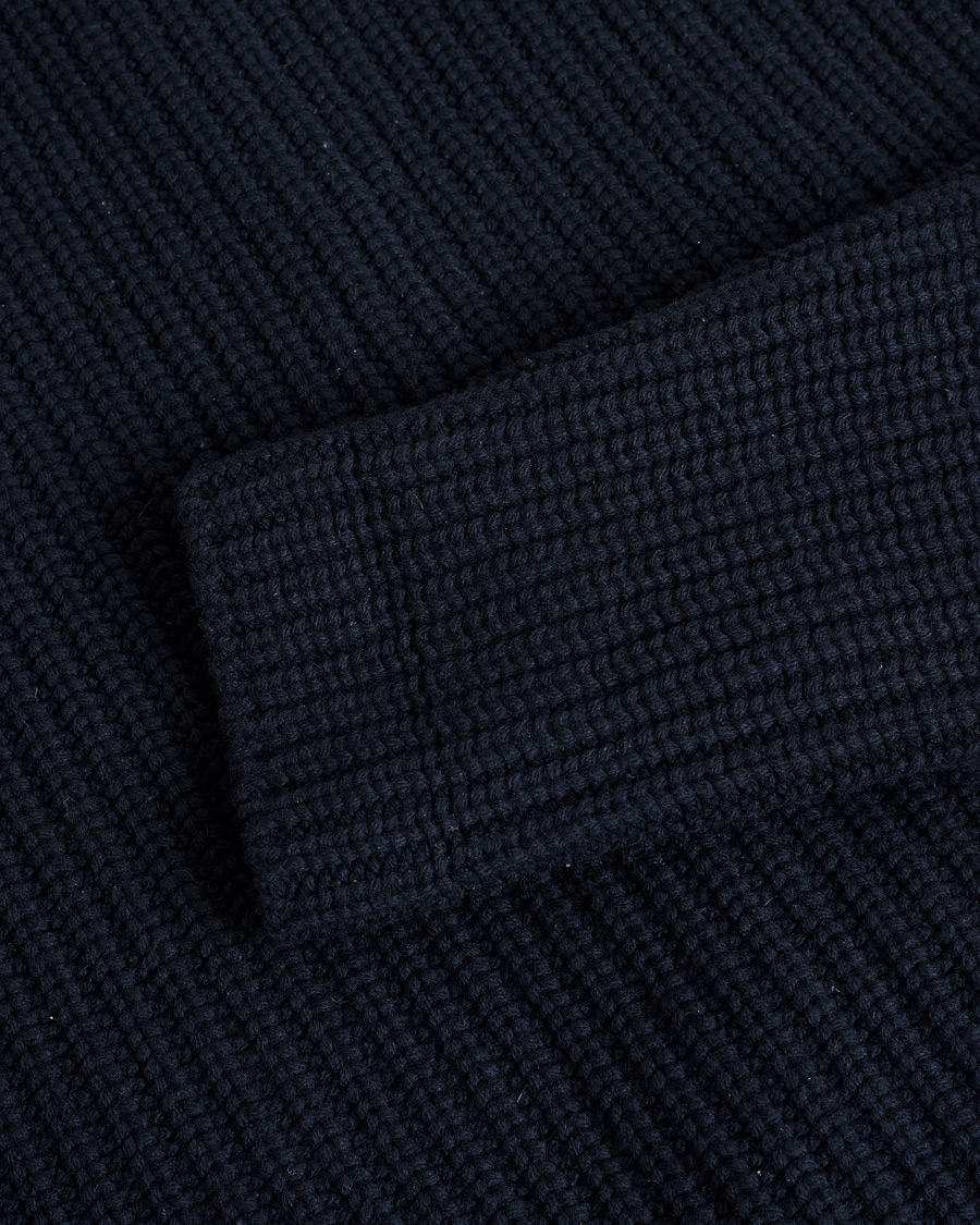 Mies | Gran Sasso Heavy Wool Knitted Blazer Cardigan Navy | Pre-owned | Gran Sasso Heavy Wool Knitted Blazer Cardigan Navy