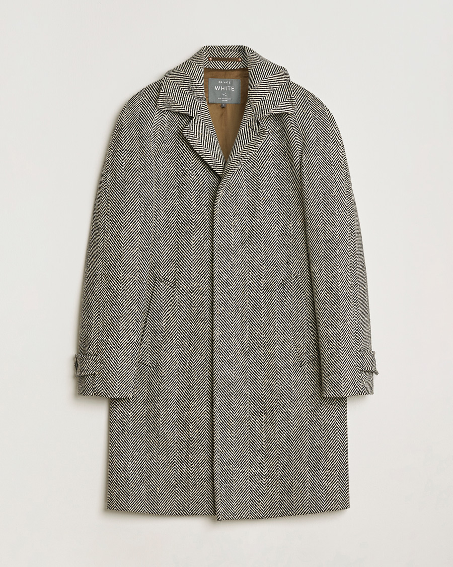 Mies | Pre-owned Takit | Pre-owned | Private White V.C. Raglan Wool Coat Black & Cream 2 - XS