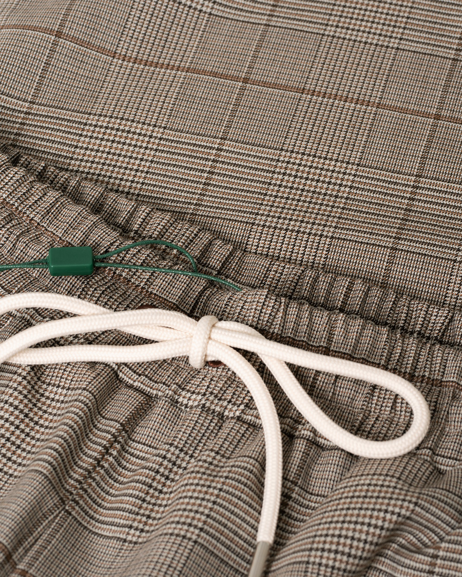 Mies | Housut | Pre-owned | Drôle de Monsieur Wool Drawstring Trousers Brown Check