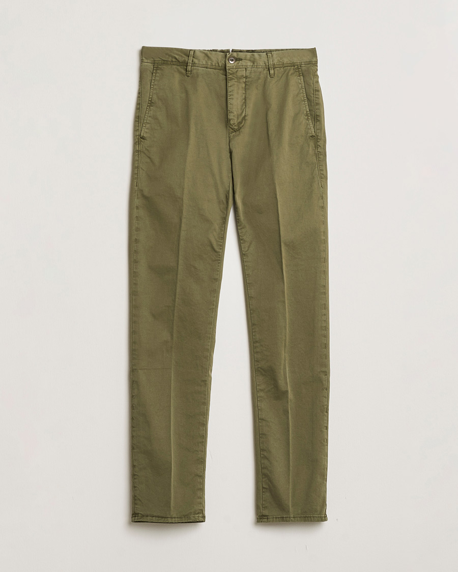 Mies | Pre-owned Housut | Pre-owned | Incotex Slim Fit Garment Dyed Slacks Olive W29