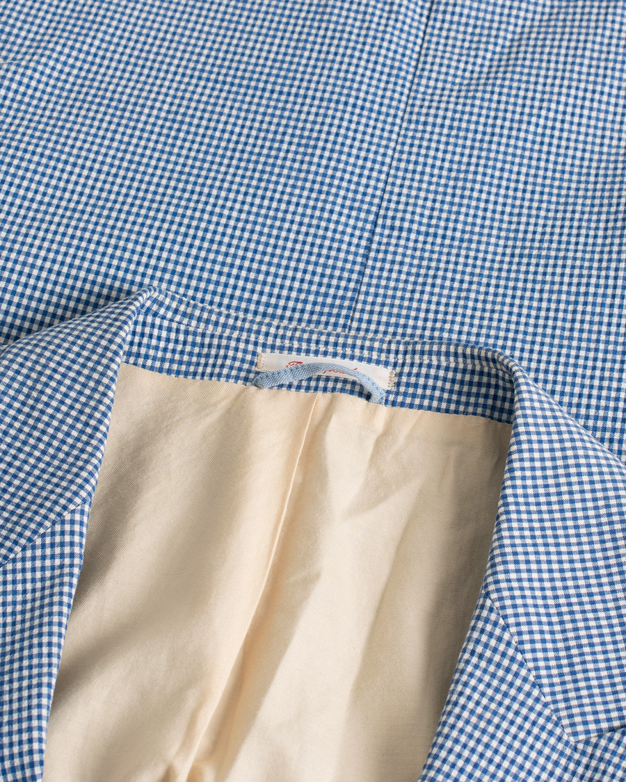 Mies | Pikkutakit | Pre-owned | Gant Rugger The Hopsack Seersucker Checked Blazer Blue 50