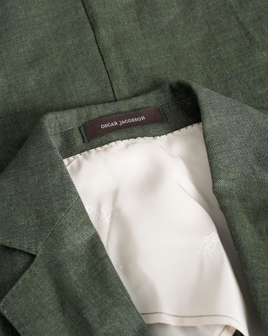 Mies | Pikkutakit | Pre-owned | Oscar Jacobson Ferry Linen Suit Green 50 
