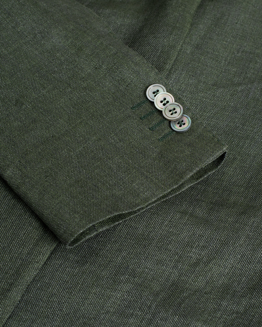Mies | Pikkutakit | Pre-owned | Oscar Jacobson Ferry Linen Suit Green 50 