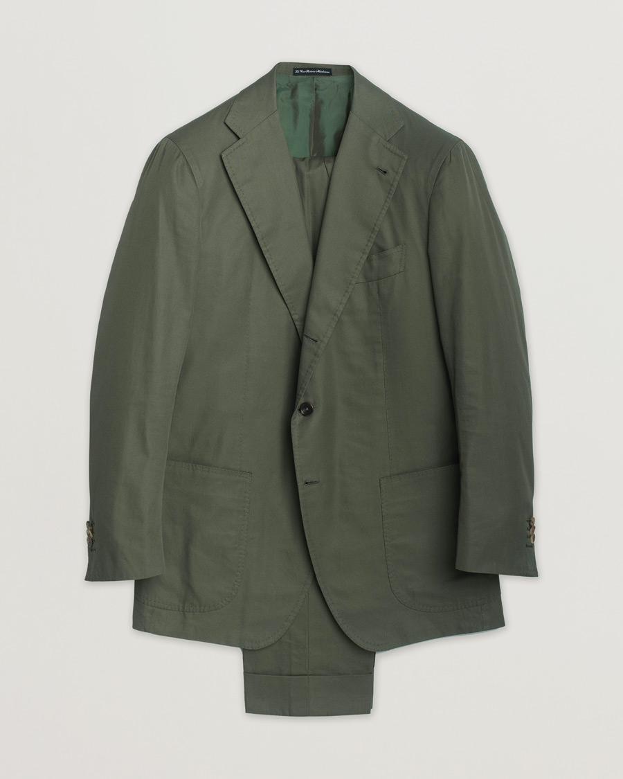 Mies | Pre-owned Puvut | Pre-owned | Orazio Luciano Cotton Suit Green 50
