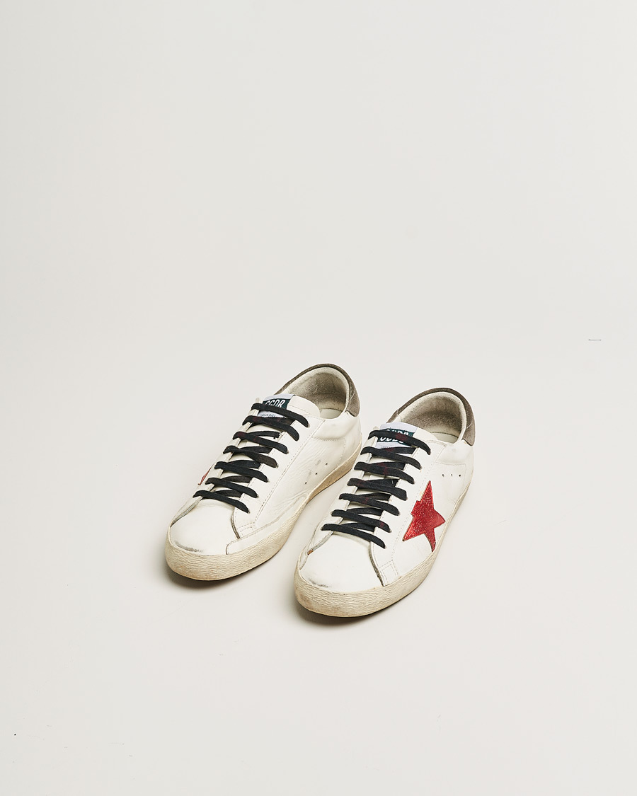 Mies | Golden Goose Deluxe Brand Super-Star Sneakers White/Red | Pre-owned | Golden Goose Deluxe Brand Super-Star Sneakers White/Red