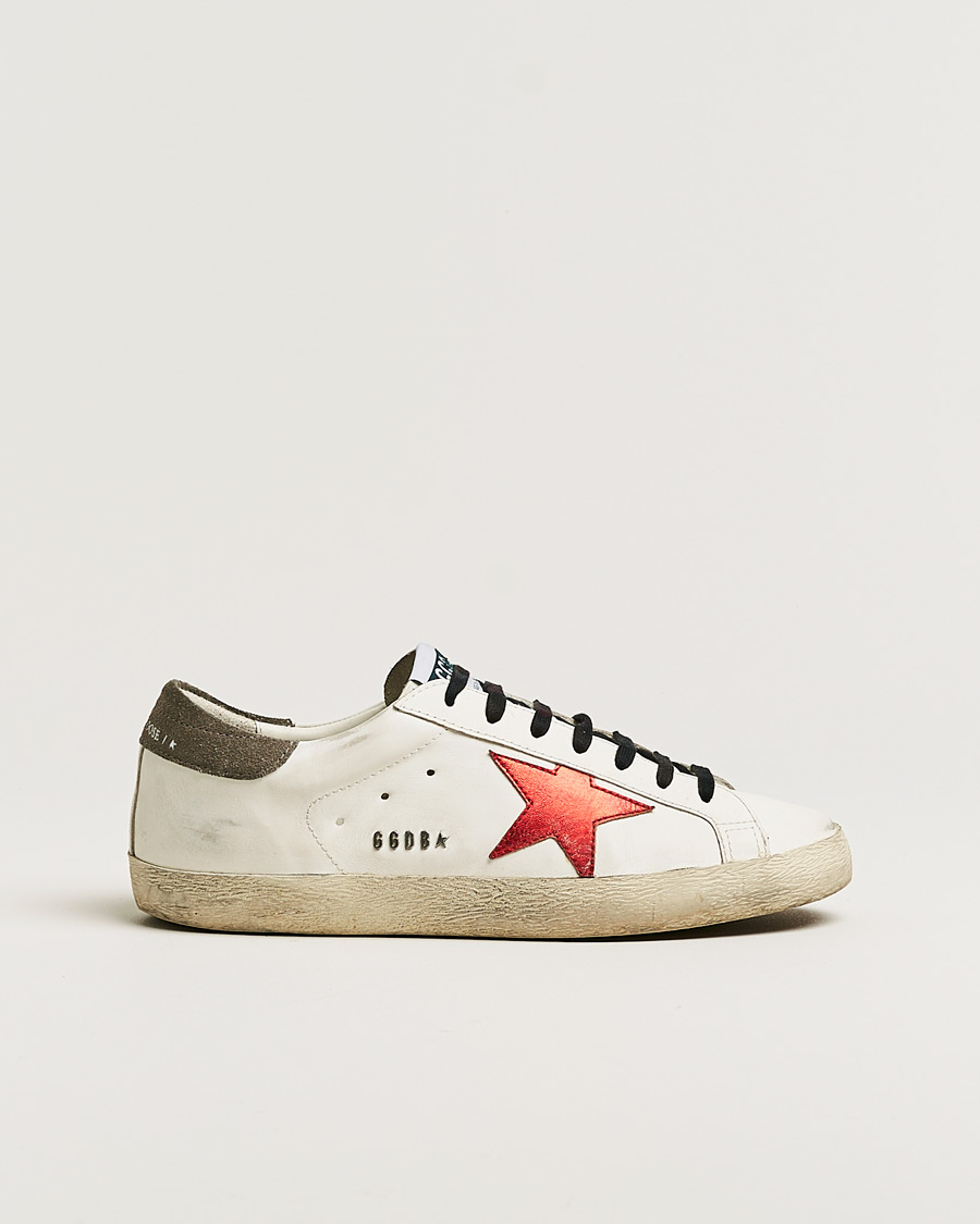 Mies | Golden Goose Deluxe Brand Super-Star Sneakers White/Red | Pre-owned | Golden Goose Deluxe Brand Super-Star Sneakers White/Red