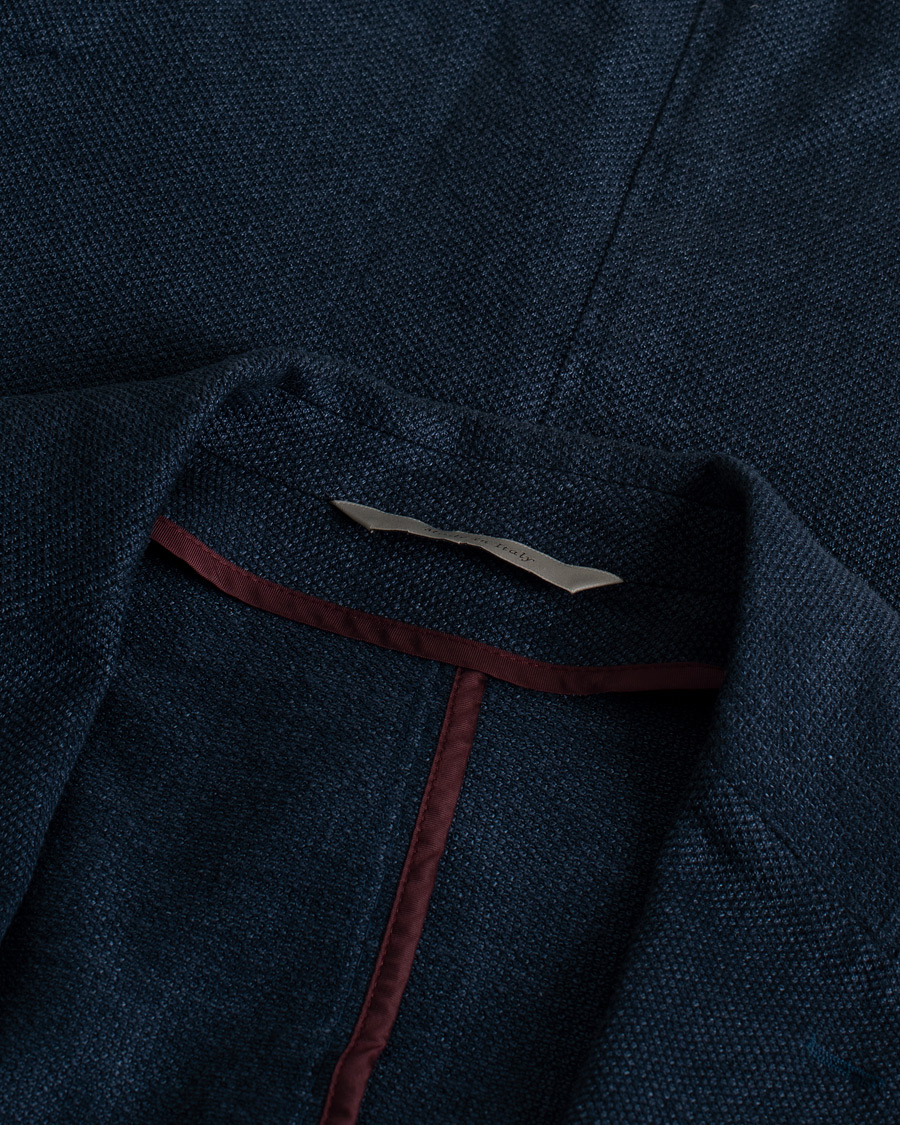 Mies | Pre-owned Pikkutakit | Pre-owned | Canali Linen/Cotton Jersey Blazer Dark Blue