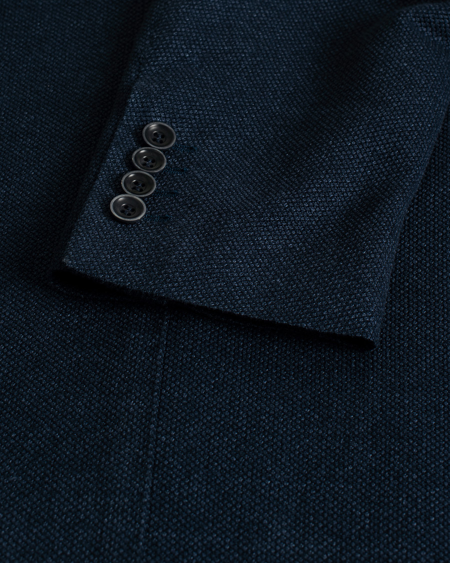 Mies | Pre-owned Pikkutakit | Pre-owned | Canali Linen/Cotton Jersey Blazer Dark Blue
