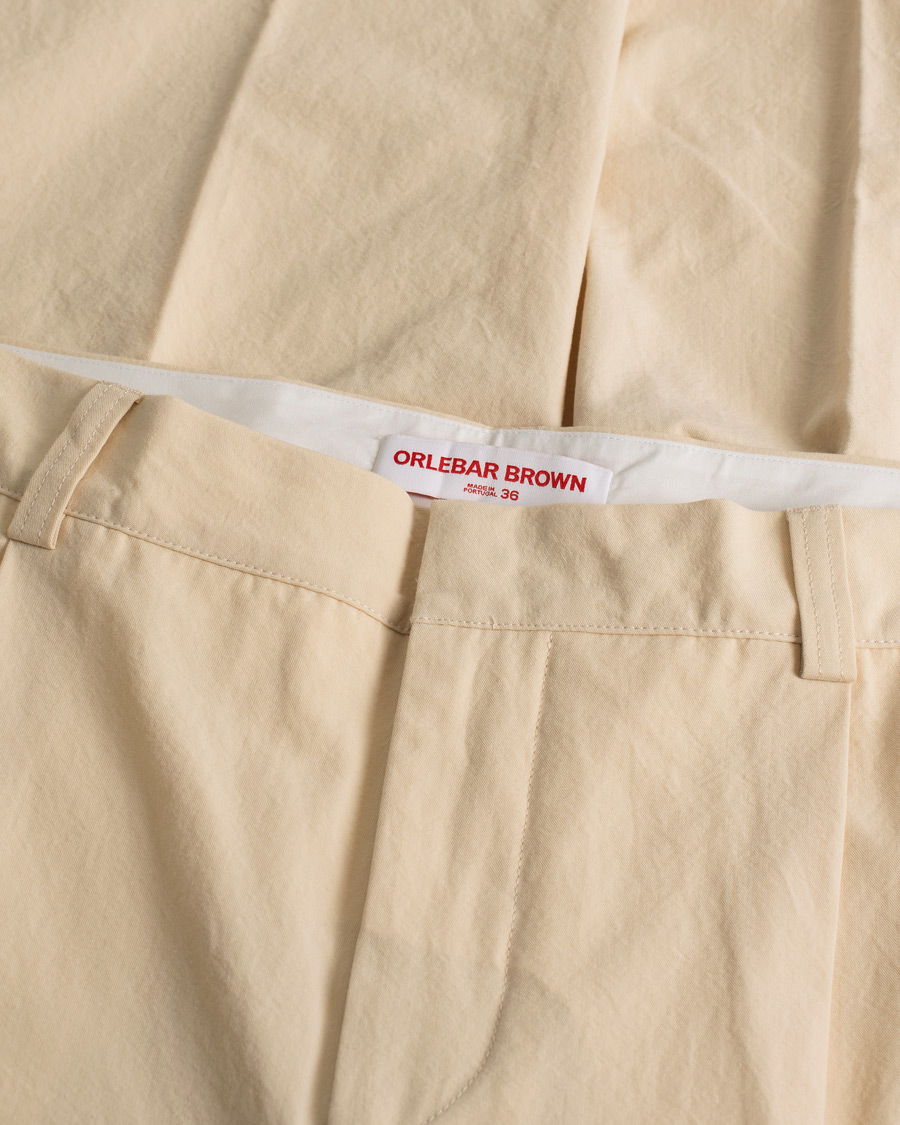 Mies | Housut | Pre-owned | Orlebar Brown Beckworth Pleated Cotton Trousers Pebble