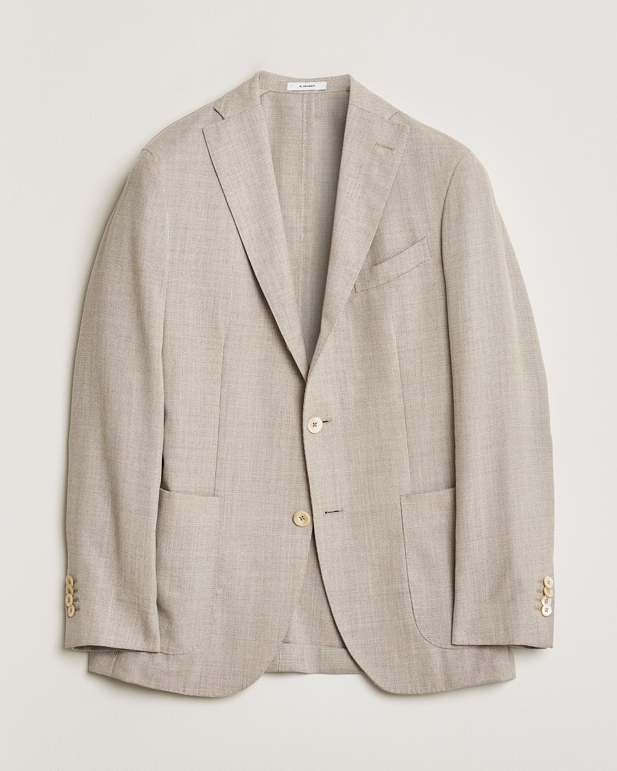Mies | Pre-owned Pikkutakit | Pre-owned | Boglioli K Jacket Wool Hopsack Blazer Beige 46