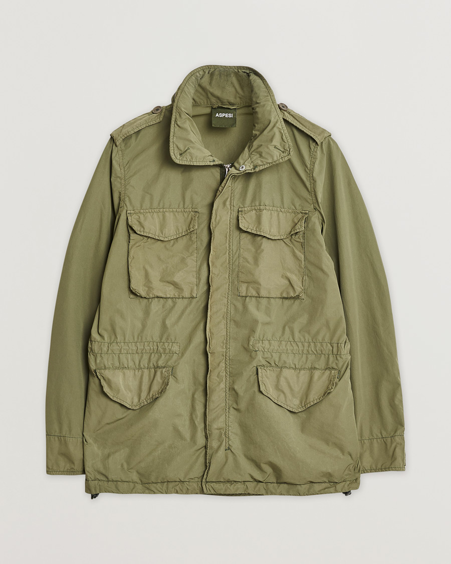 Mies | Aspesi Giubotto Garment Dyed Field Jacket Army Green | Pre-owned | Aspesi Giubotto Garment Dyed Field Jacket Army Green